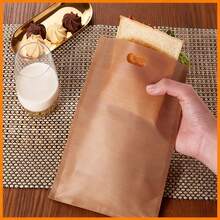 5pcs, 6.3x6.5in/16x16.5cm~ Non-Stick Reusable Toaster Bags, Create Grilled Cheese Sandwiches In Toaster, Microwave Oven Or Grill, Pizza Panini & Garlic Bread,Compatible With Halloween Gifts, Christmas Gifts, Valentine's Day Gifts, It Is A Great Kitchen Gift - Multicolor - View 6
