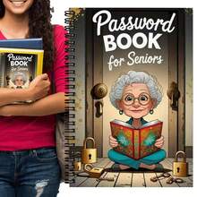 1-Piece Password Journal Notebook For Seniors - Secure Login Organizer With Elderly-Friendly Cover & Golden Key Symbols - Internet/Computer Password Keeper For Home & Office - Heartwarming Birthday/Christmas Gift For Grandma, Sister & Family - Back To School Essential, Senior Memory , Dementia Helper, Grandparent Gift Idea, Family Safety Tool