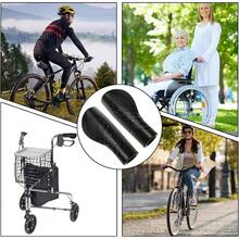 2Pcs Rollator Hand Grip Rolling Walkers, Universal Rollator Handle Covers Anti - Slip Walker Grip Pads Crutch Hand Grips Wheelchair Knee Walker Parts Accessories, 0.8722mm - Black - View 6