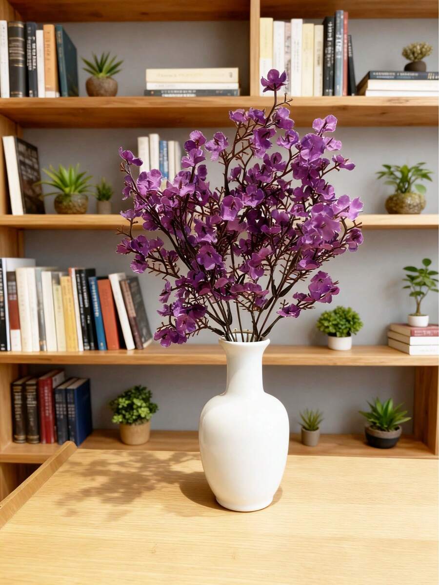 4 pièces/1 pièce Fleur artificielle en forme d'étoile, mini fleur artificielle, fleur artificielle bleue, fleurs artificielles de gypsophile. Bouquet de mariée artificiel pour décoration de mariage DIY, décoration de fête, décoration de la maison. Fleurs artificielles en branche