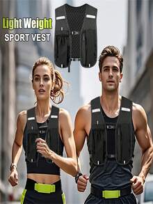 Chaleco deportivo ligero para mujer con almacenamiento multifuncional, bolsa de pecho para botella de agua y teléfono durante la carrera - Equipo de exterior mochila portátil, disponible en 4 colores