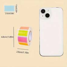 500 Stickers For Men And Women! Colorful Labels With Writable And Strong Adhesive Backing. Made Of Coated Paper With Rich Colors And Scratch Resistance. Simple Japanese-Style Labels For Storage And Classification / Christmas Decorations.Scrapbook Paper - Multicolor - View 3