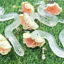 Transparent Realistic Scale Snake Squeeze Toy, Long Curled Twisted Transparent Realistic Snake Toy, Stretchable And Squeezable Realistic Toy, Funny Prank Toy Halloween//Party, Style/Birthday, 2025 Zodiac