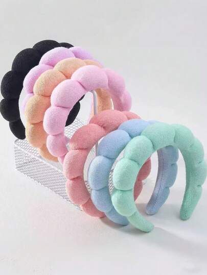 3pcs/4pcs Set Colorful Plush Headbands For Kids, Cute & Sweet Hair Accessories For Girls, Suitable For Daily Wear & Home Use, Autumn/Winter
