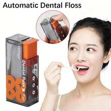 1 Set (1 Dental Floss Case + 10 Dental Floss Picks), Automatic Dental Floss Storage Case, Portable Toothpick Holder, Creative Match-Style Pop-Up Dental Floss Sticks, Dental Floss Container – Travel Mini, Household Cleaning Product, Must-Have For Home, Office & Travel, Oral Care Organizer, Fashionable Clear Storage Case, High-Quality Material, Contemporary Hygiene Tool, Top Choice For Busy People - Multicolor - View 3