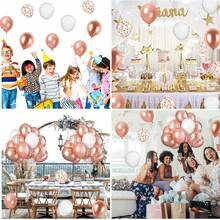 31pcs Rose Golden Aluminum Foil Sequin Balloon- Party Wedding Decorations With Platinum Balloon And Ribbon - Elegant Bride Shower Accessories - Multicolor - View 4