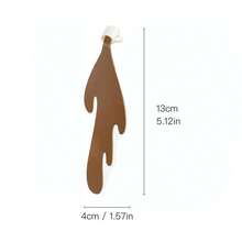 1pc Creative Spilled Coffee Cup Bookmark - Pu Leather, Perfect For Daily Office Use Back To School