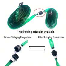 1 pieza Manguera de jardín plana y flexible de material PVC, con conector estándar de EE. UU./UE, manguera conectable a prueba de fugas, manguera de agua de jardín plana con gotas, manguera de riego por goteo, manguera de infiltración de agua, perfecta para céspedes, macizos de flores y jardines