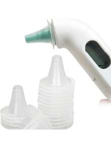 1 Scatola da 20 pezzi/2 Scatole da 40 pezzi/3 Scatole da 60 pezzi/5 Scatole da 100 pezzi di Coperture di alta qualità per sonda di termometro auricolare, Cappucci di ricambio monouso per termometro auricolare, Filtri lenti per termometro auricolare, Termometro auricolare monouso.