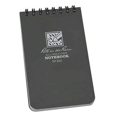 Weatherproof Top Spiral Notebook 3" X 5" Gray Cover Universal Pattern 6 Pack No. 835L6