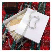 Extra Large Gift Box With Lid 17x13x6 Inches, White Gift Boxes For Presents Packaging For Birthdays, Valentine's Day, Christmas, Anniversaries Include Shredded Paper Fill, Envelope Card Ribbon,BXIUHFH - Multicolor 197 - View 2
