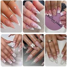 Nail Art Pearls Flatback Rhinestones Bow-Knot Nail Charms Silver Beads White Half Round Supplies Luxurious Design Jewelry DIY Crafts Accessories For Women Manicure Decorations{"Color_name":"Colorful-11"} - 彩色-11 - 查看 6