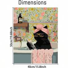 Adult Paint By Number, Funny Bathing Adults' Paint - By - Number Kits, Acrylic Paint Kit Adults Beginners Unframed, Easy Paint By Numbers Canvas Decor 16x20inch