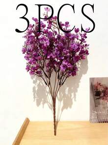 4 pièces/1 pièce Fleur artificielle en forme d'étoile, mini fleur artificielle, fleur artificielle bleue, fleurs artificielles de gypsophile. Bouquet de mariée artificiel pour décoration de mariage DIY, décoration de fête, décoration de la maison. Fleurs artificielles en branche