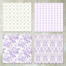 36 Sheets 6inch (Fresh Elegant Hydrangea Background) Scrapbooking Paper, Suitable For Bullet Journals, Collages, Cards, Scrapbooks And Crafts - Mauve Purple - View 4