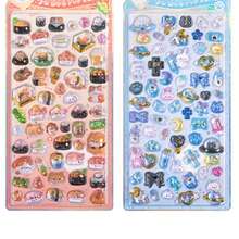 比其他产品更好的顶级卡通手机贴纸，3D 可爱贴纸，可重复使用的卡通场景贴纸，有趣的 DIY 日记和手机壳贴纸，品质卓越。 - 彩色 - 查看 6