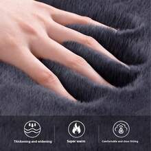 1pc Knee Warmer, Thick Fleece Knee Brace With Straps, Unisex Knee Support For Cycling, Winter Joint Protection - Black - View 8