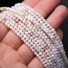 1strand 2mm Round Natural Mother Of Pearl Shell Beads For Jewelry Making DIY Elegant Bracelet Necklac Earrings Accessories