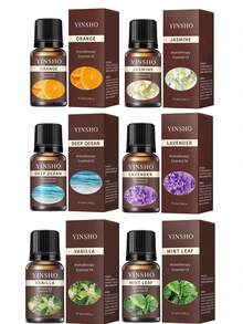 10ml Aromatherapy Essential Oils, Home/Bedroom/Car Air Freshener, Jasmine, Rose, Sandalwood, Lavender, Lemon And Over 10 Scents, Suitable For Aromatherapy Candles, Reed Diffusers And Fragrance Stones