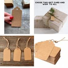 Brown Price Tag With String Kraft Luggage Tags Craft Labels Paper Gift Tags Labels 100 Pcs 9 X 4 Cm With Jute String DIY For Wedding Gifts Brown 9X4