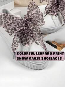 New Colorful Leopard Print Shoelaces, Unique Accessory For Casual Sneakers And Sports Shoes