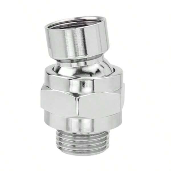 Bestgle Shower Connector G1 2 Top Shower Swivel Ball Joint Adapter Adjustable Copper Shower Head Holder Universal Shower Arm Extension Component Silver
