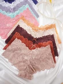 12 件/包大码女式性感蕾丝内裤