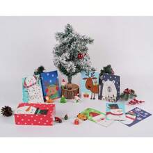 Christmas Treat Bag Small Xmas Gift Bag For Kid Holiday Goodie Party Favor Paper 24 Pack# DOUYYY