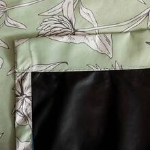 1pc Farmhouse Style Ditsy Floral Blackout Curtain, Matcha Green, Fade-Resistant, Lightweight Fabric, Easy Installation, 100% Blackout Coating, Privacy Protection, All Season Use, Grommet Top, Machine Washable, Fresh And Simple Home Window Decor For Living Room, Bedroom, Office