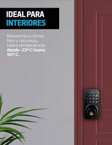 Redlemon 3-In-1 Outdoor Smart Lock: App, Password, Or Key - Black - View 7