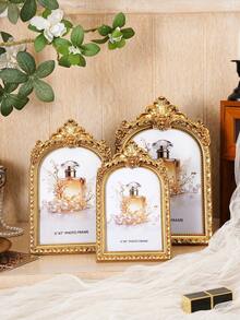 1 Miếng Retro Phong cách châu Âu Vàng Cong Khung trang trí Trang trí Khung ảnh , Với Một Giấy bên trong ngẫu nhiên , Đối với Nhà  Đồ trang trí Và Hình ảnh Trưng bày - Vàng - Xem 9