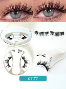 1 Pair/Set CC Curl Magnetic False Eyelashes Kit With Professional Tweezer, Reusable, No Glue Needed, Suitable For Lazy Ones, Natural Manga Lash Brush Design, 3D Volume Fake Lash Strips For Lovely Eye Lift Look, Suitable For Daily Wear, Work, Study, Travel, Party, Women's Gift, Women's Christmas Gift Strip Lashes,Lashes,Eyelashes,Fake Lashes