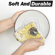 2 Stück Vintage Blume Muster Geschirrtücher, super saugfähige Mikrofaser moderne Putztücher, Kochbacken Geschirrtücher, Geschirrlappen, Handtücher, super weich & hochsaugfähig, Küchendekoration, Nachbarschaftsgeschenk, Muttertagsgeschenk, Geburtstagsgeschenk, Einweihungsgeschenk für Freunde, Küchenausstattung, Haushaltsgegenstände