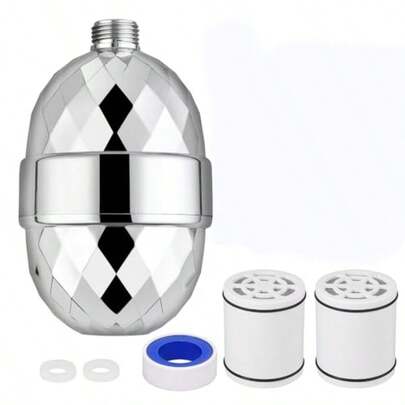 Anhoer 18 Stage Shower Filter With Vitamin C For Hard Water Softener Shower Head Filter With Replaceable MultiStage Filter Cartridge To Remove Chlorine Heavy Metal