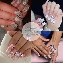 3D Flower Nail Charms Set,150pcs Mixed Size Camellia Rose Resin Charms,150pcs Mixed Size And Color Leaves,100pcs Round White Pearl Beads For Nail Accessories Nail Art (31-Metal-Yellow){"Color_name":"Metal-Yellow"} - 金屬黃 - 查看 7