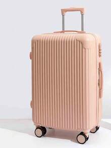 大容量简约高端滚动行李箱男女通用密码锁行李箱旅行行李箱旅行箱旅行行李箱防水假日冬季 - 粉色 - 查看 2