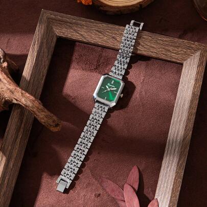 xinyunkou ساعة يد نسائية جديدة فاخرة بسوار من الصلب، ساعة يد كوارتز مربعة عصرية بسيطة للسيدات