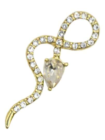 Fancy Snake Gold Decoracion Serpiente Dorada Para Uñas 1 Pz