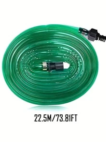 1 pieza Manguera de jardín plana y flexible de material PVC, con conector estándar de EE. UU./UE, manguera conectable a prueba de fugas, manguera de agua de jardín plana con gotas, manguera de riego por goteo, manguera de infiltración de agua, perfecta para céspedes, macizos de flores y jardines