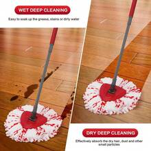 20253 Pack Spin Mop Heads With Scrubbing Pad - 2024 Upgraded 2-In-1 Mop Head For O-Cedar EasyWring 1-Tank System.Built-In Scrub Pads For Stuck-On - 1 - 查看 7