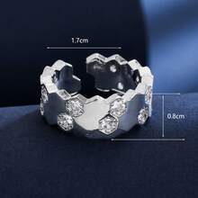 1 件简约几何设计独特时尚戒指首饰 - 戒指 - 查看 3