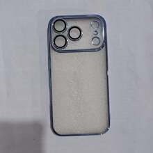 Hadaasi 1pc Blue Anti-Drop Lens Protection Electroplated Hard Case With Dust Net, Ultra-Thin Transparent Phone Case Compatible With Apple 17 Pro/17 Pro Max/17 Air/17/16 Pro/16 Pro Max/16 Plus/16/16E/15 Pro/15 Pro Max/15 Plus/15/14 Pro/14 Pro Max/14 Plus/14/13 Pro/13 Pro Max/13/12 Pro/12 Pro Max/12/11 Pro Max/11/11 Pro/XS Max/XR/XS/X