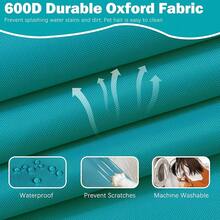Sqodok Papasan Cushion Cover Only, 50in Outdoor Indoor Papasan Chair Cushion Covers Water Resistant, Machine Washable Papasan Chair Cushion Slipcover With Zipper And Straps (Teal, 50" X 50"){"Size_name":"50\"X50\"","Color_name":"Teal"} - Màu xanh mòng két - Xem 6