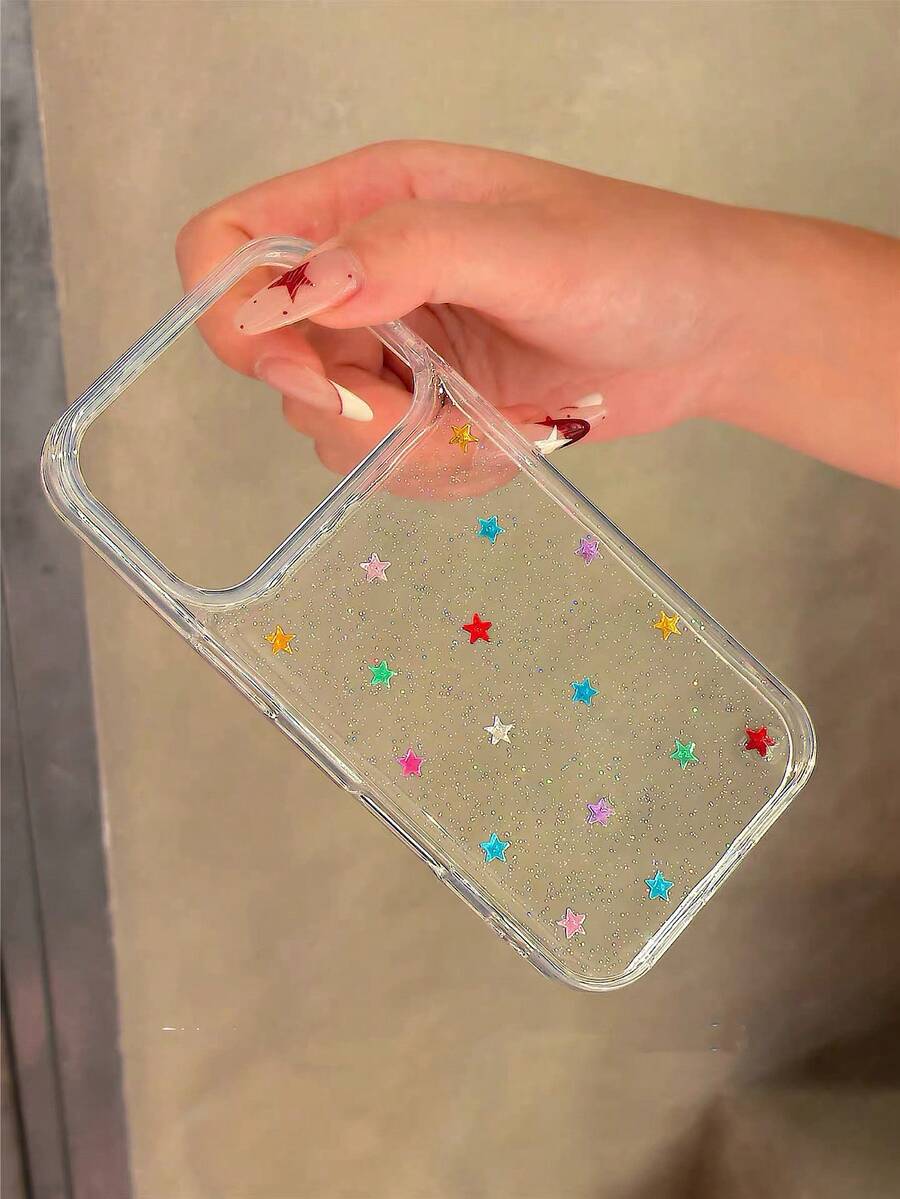 Funda protectora transparente con brillo creativa y personalizada compatible con iPhone 15, 14 Pro Max, 13/16 Pro Max, 17/15/11/12