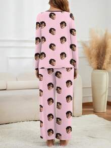 Printstory Customized Women's Pajama Set, Can Print Any Pattern, Personalized Unique Gift, Suitable For Family, Friends And Holiday Gatherings - Multicolor - View 5