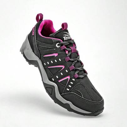 Pakar Zapaterias True Extreme Zapato para hacer hiking para mujer negro fucsia