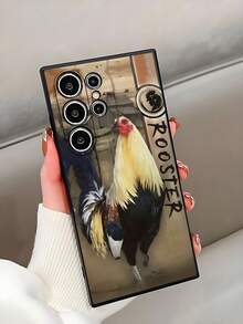 1 carcasă de telefon moale din TPU cu design Rooster Fighter Jet, rezistentă la zgârieturi și șocuri, compatibilă cu Honor, Redmi, seria Galaxy A/S, Pixel 6A/7A/8A, 12T/13T/14T