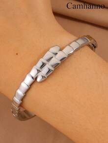 Camhanno 1 pieza Brazalete de acero inoxidable con diseño de escorpión, exquisito y de moda, estilo retro moderno, adecuado para fiestas y reuniones, es un excelente regalo para realzar su elegante temperamento