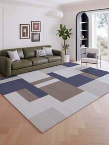 1pc Fashionable Gradient Color Indoor Decorative Rug, Faux Wool Plush Material Indoor Carpet, Living Room Rug, Sofa Rug, Bedroom Rug, Bedside Anti-Slip Mat, Dining Room & Kitchen Rug, Office Chair Pad, Entryway Mat, Outdoor Picnic Blanket, Outdoor Camping Mat