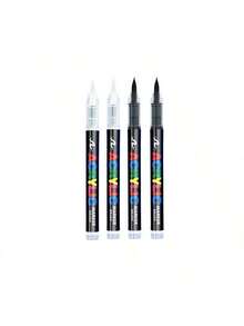 2/4/8 pièces Marqueurs de peinture acrylique noir et blanc, couleur unie, à base d'eau, stylos de graffiti, convient pour le bois, la canevas, la pierre, la peinture sur rocher, le verre, la céramique, les artisanats DIY et les fournitures d'art - Multicolore - Voir 17
